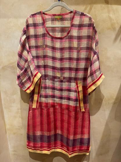 LINEN LINA DRESS HAND LOOMED