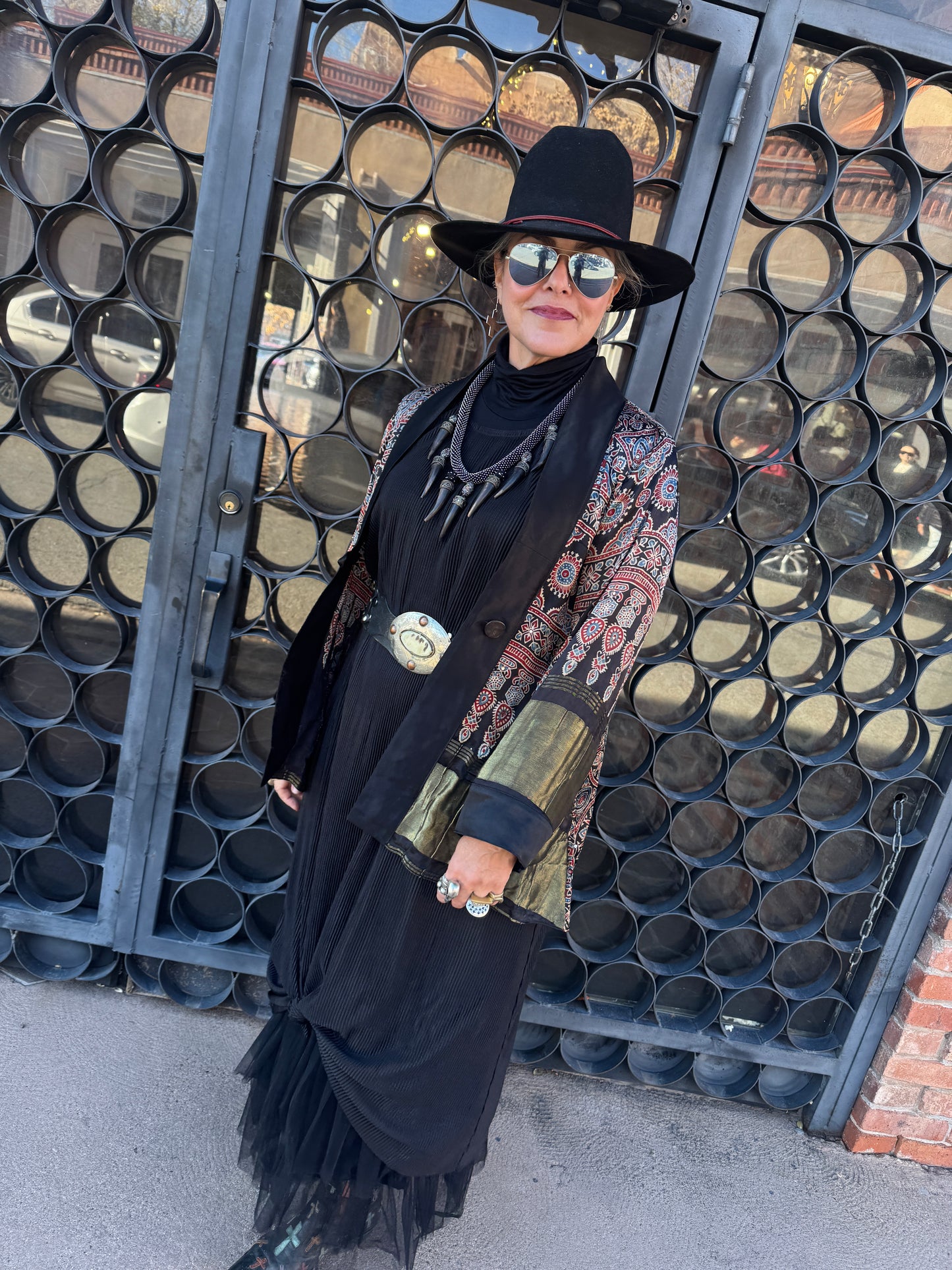 AJRAKH MIRRORED SWING JACKET