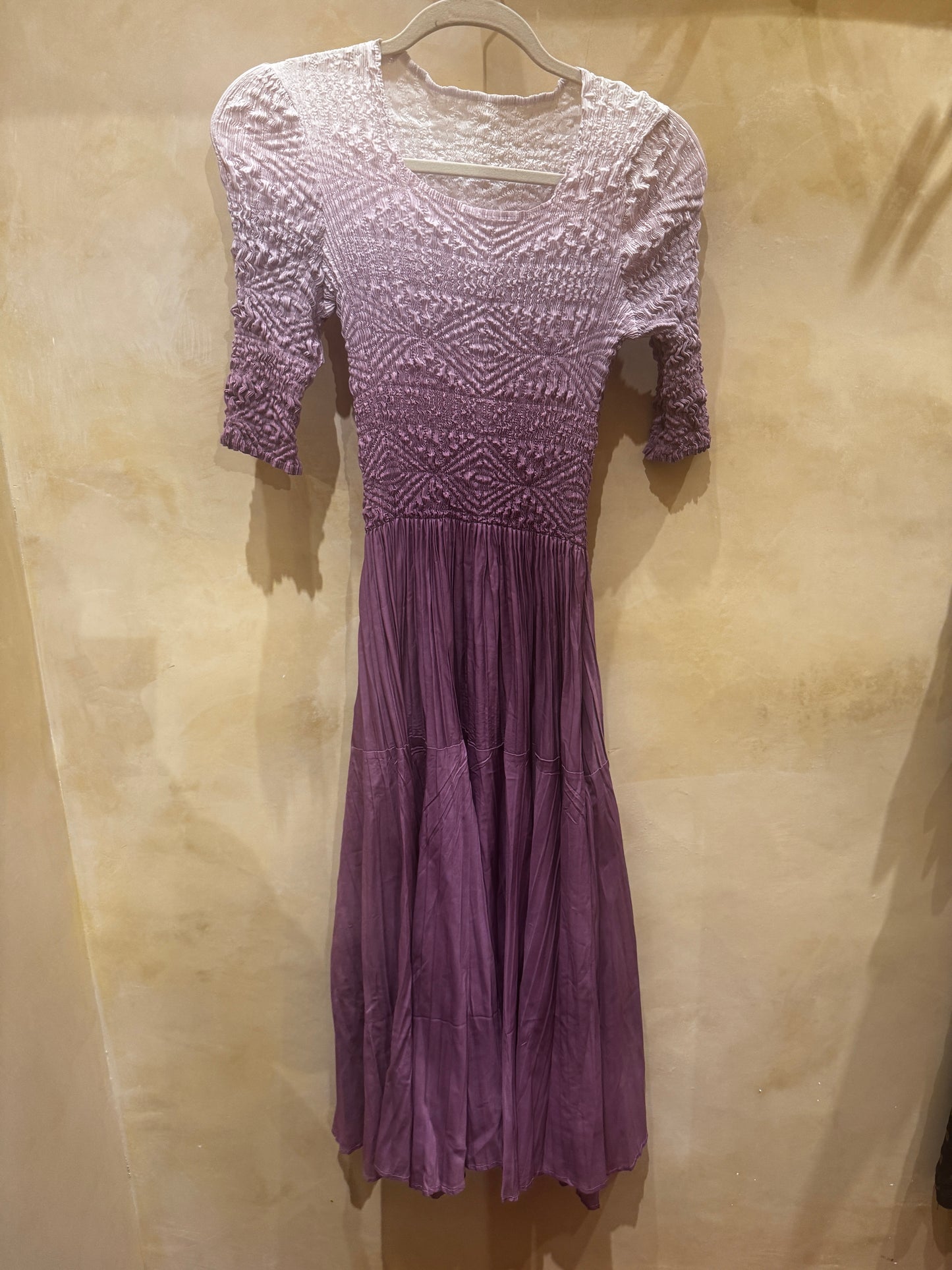 GENEVIEVE OMBRE SMOCK TOP DRESS