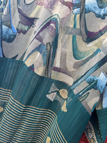 TEAL SWIRL KIMONO