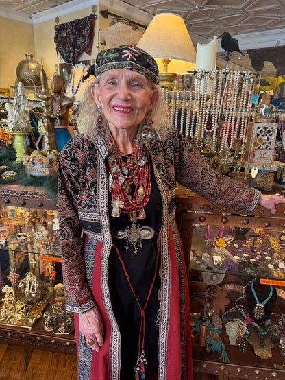 QUEENS GOWN PATCHWORK COTTON COAT DRESS