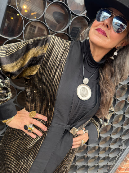 LUXE VELVET SWING COATS MIDNIGHT COLLECTION