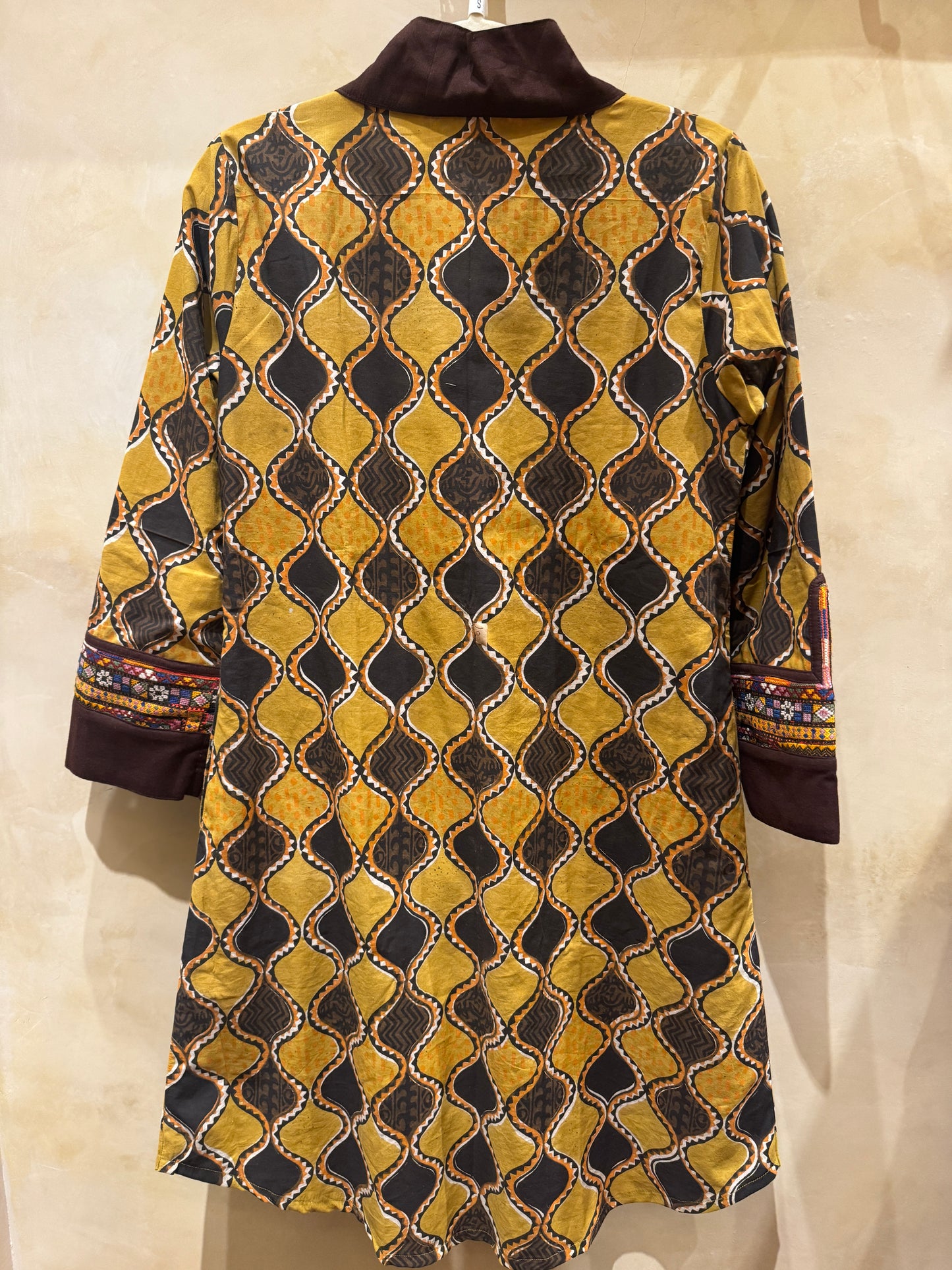 GOLDEN OGEE EMBROIDERED TRIBAL COTTON COAT