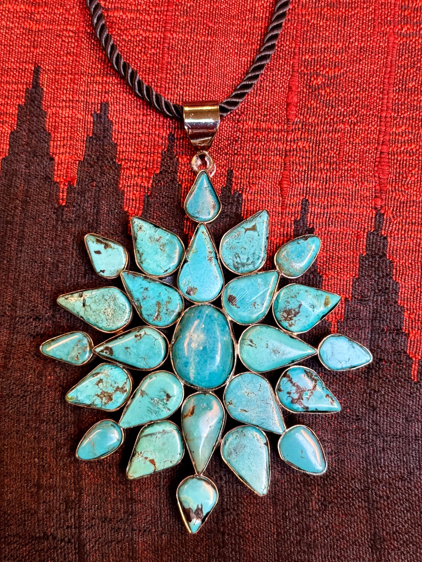 TUSCON TURQUOISE STAR MOSAIC PENDANT