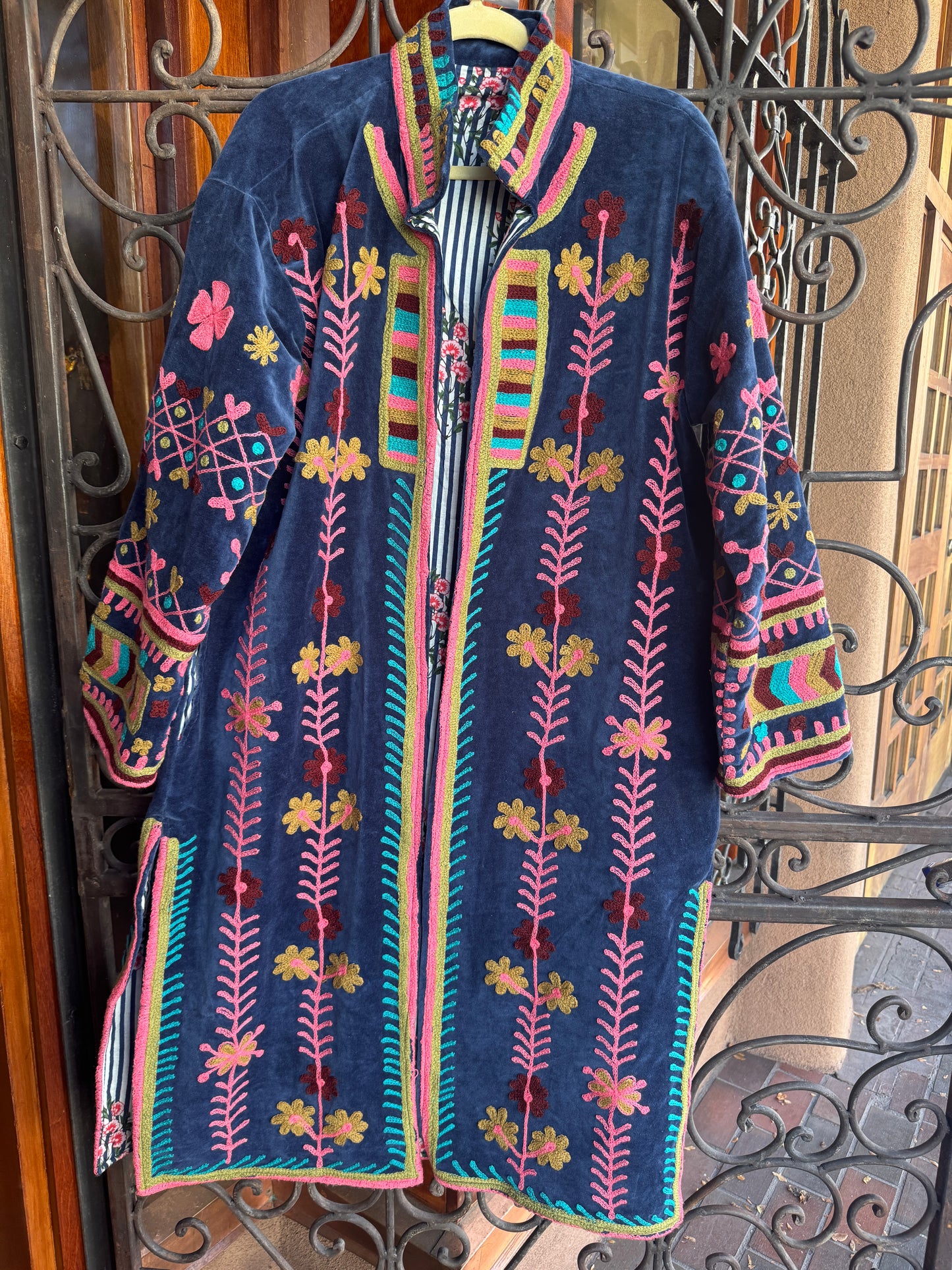 DAISY CHAIN COTTON VELVET COAT