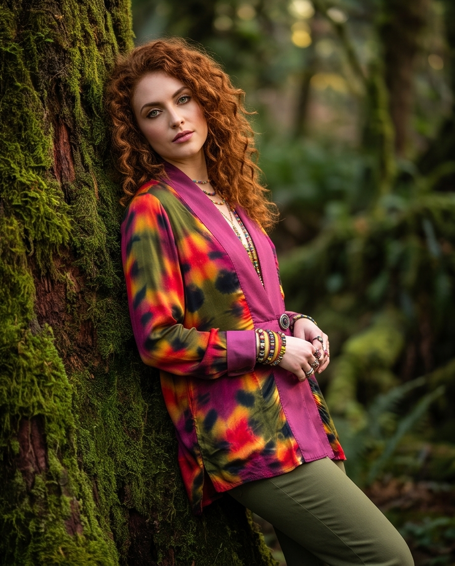 KALEIDOSCOPIC HAND DYED SWING JACKETS