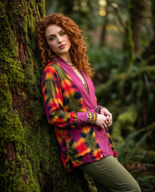 KALEIDOSCOPIC HAND DYED SWING JACKETS