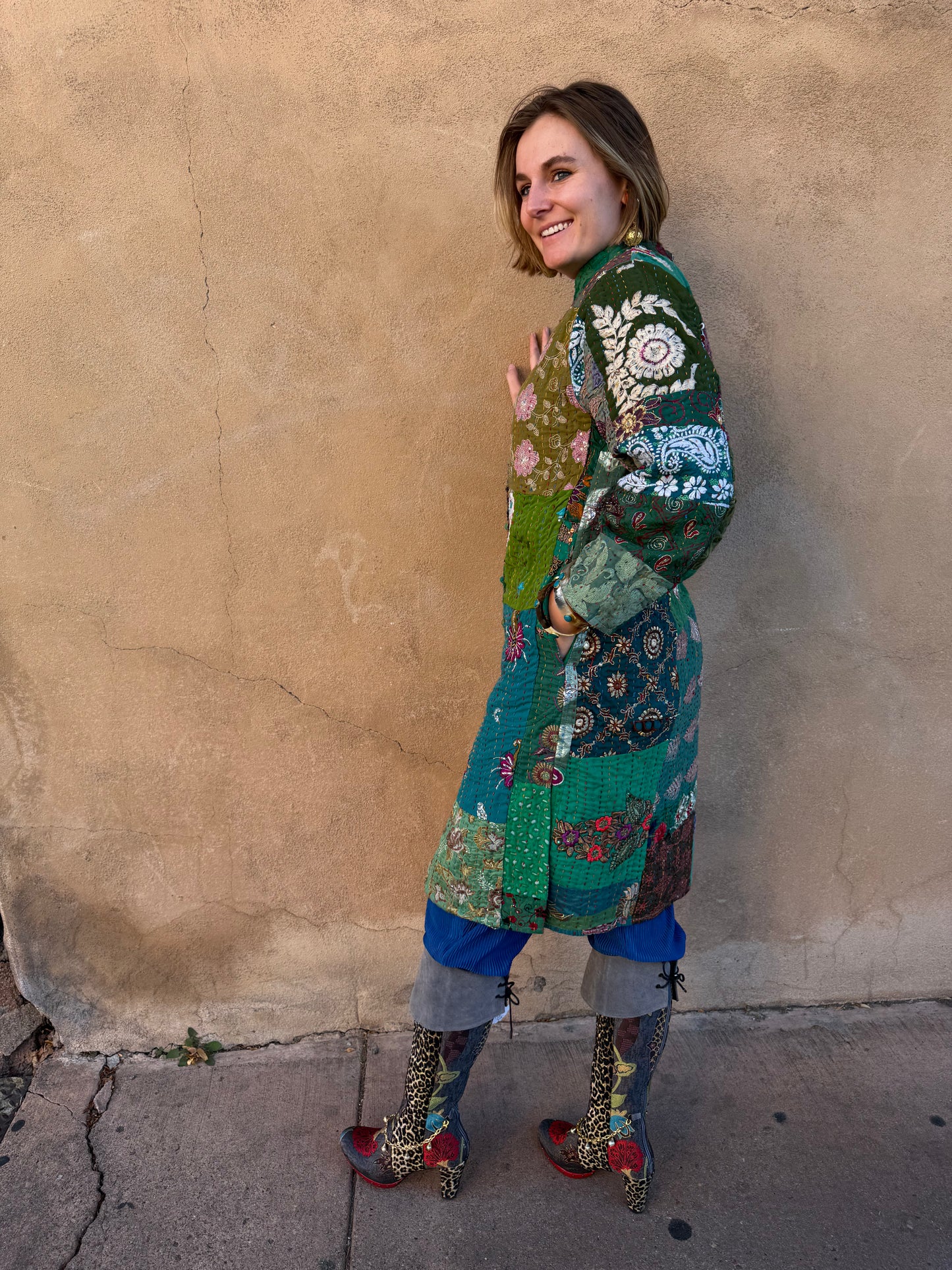 PATCHWORK NEHRU COAT