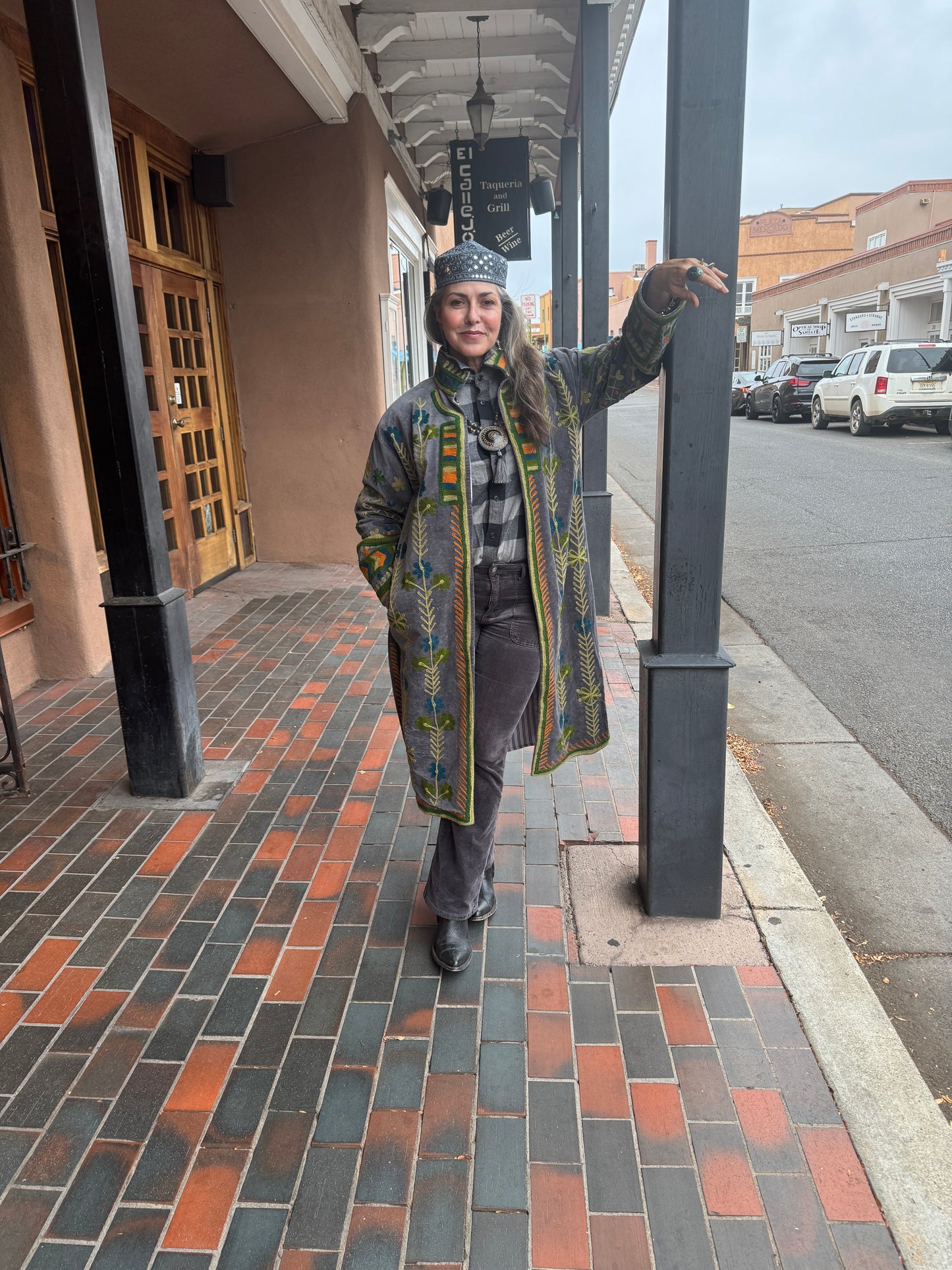 DAISY CHAIN COTTON VELVET COAT