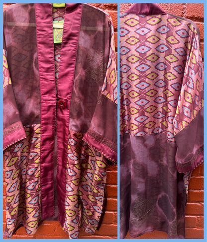 COPPER IKAT LONG KIMONOS