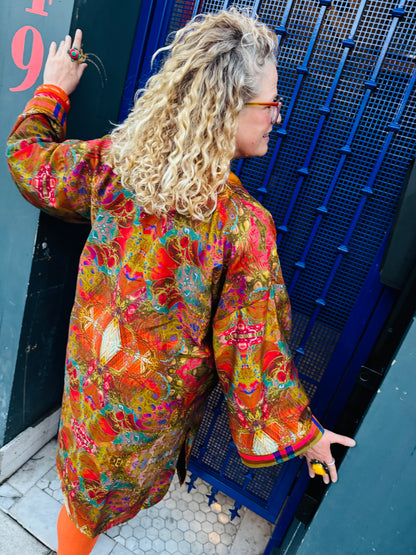 MARBLED MONET KALEIDOSCOPE KIMONO