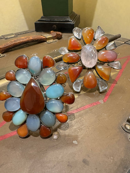 MAMMOTH GEMSTONE MOSAIC CUFFS