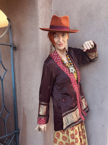 AUBERGINE SWING BLING JACKET