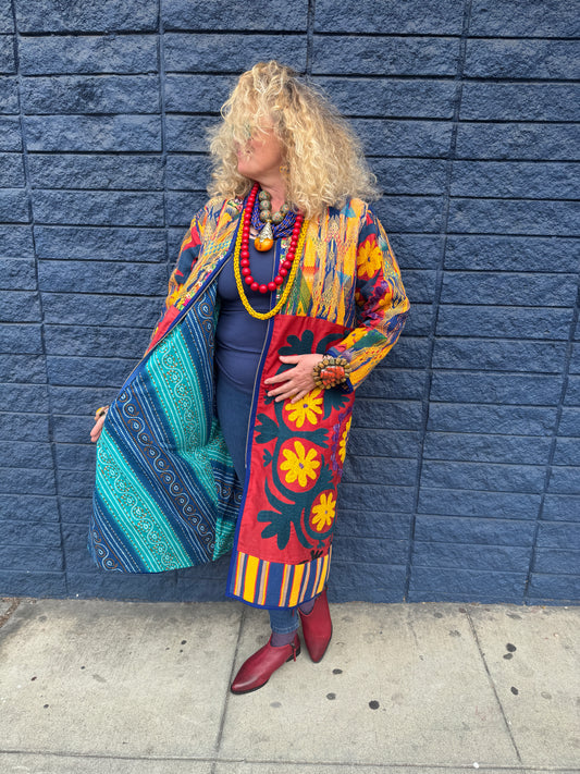 SUZANI HUIPIL DELUXE ZIP DUSTER