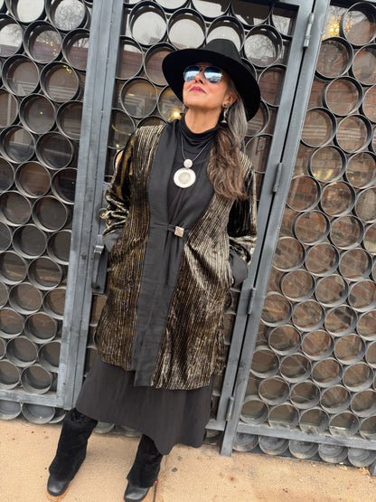 LUXE VELVET SWING COATS MIDNIGHT COLLECTION