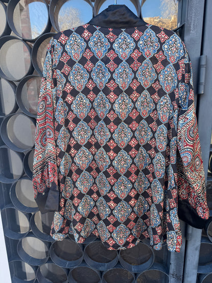 AJRAKH MIRRORED SWING JACKET