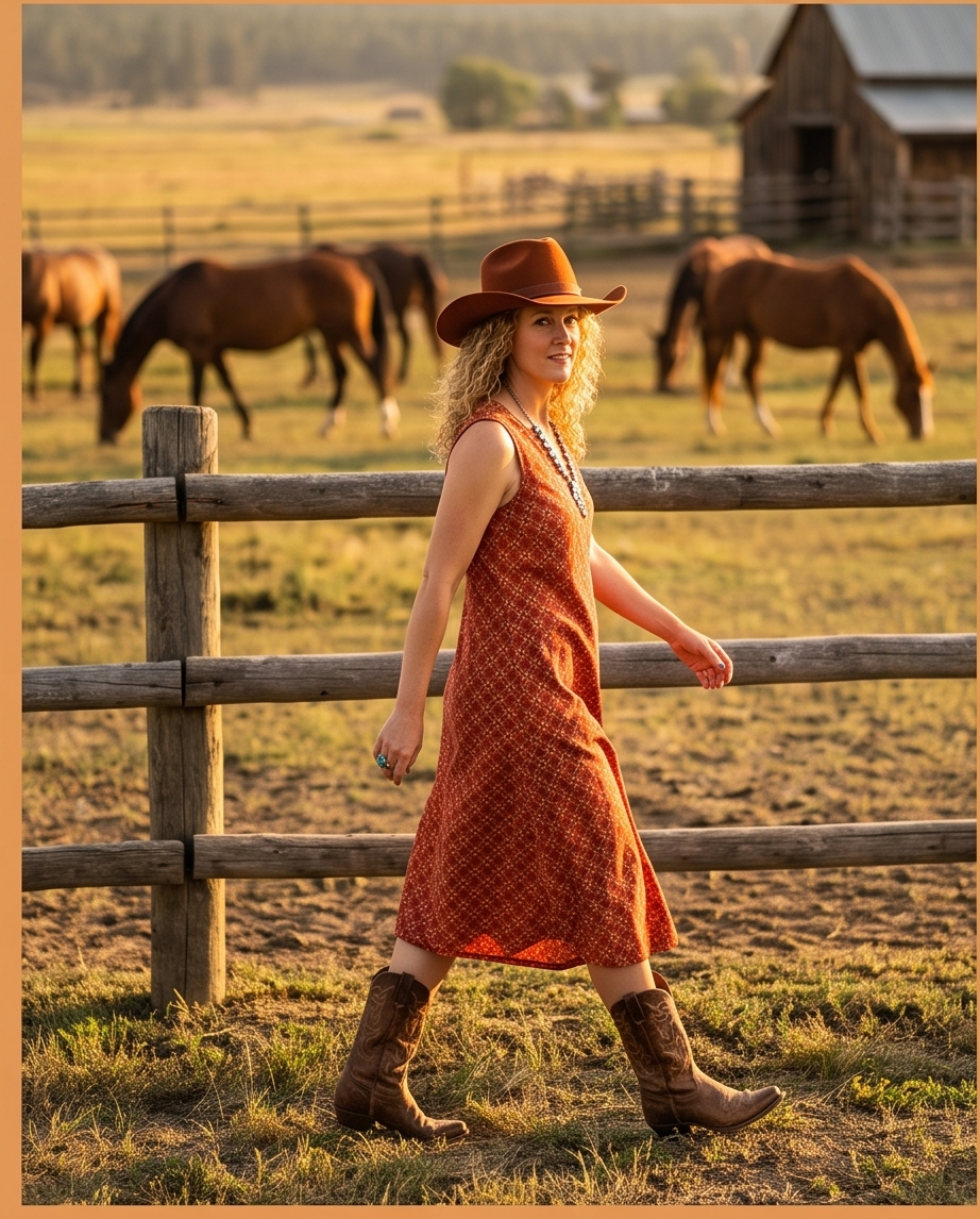 RUSTY DAZE COTTON SLIP DRESS
