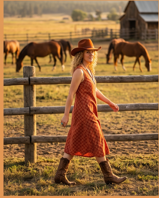RUSTY DAZE COTTON SLIP DRESS