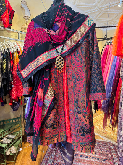 WINTER PAISLEY KASHMIRI  BROCADE NEHRU COAT