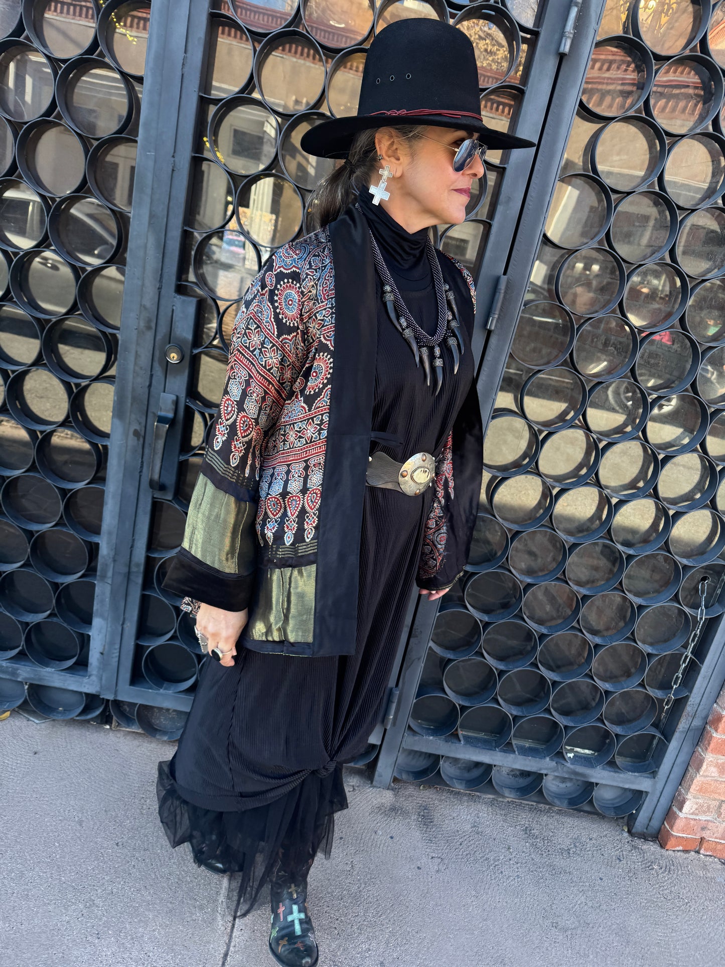 AJRAKH MIRRORED SWING JACKET