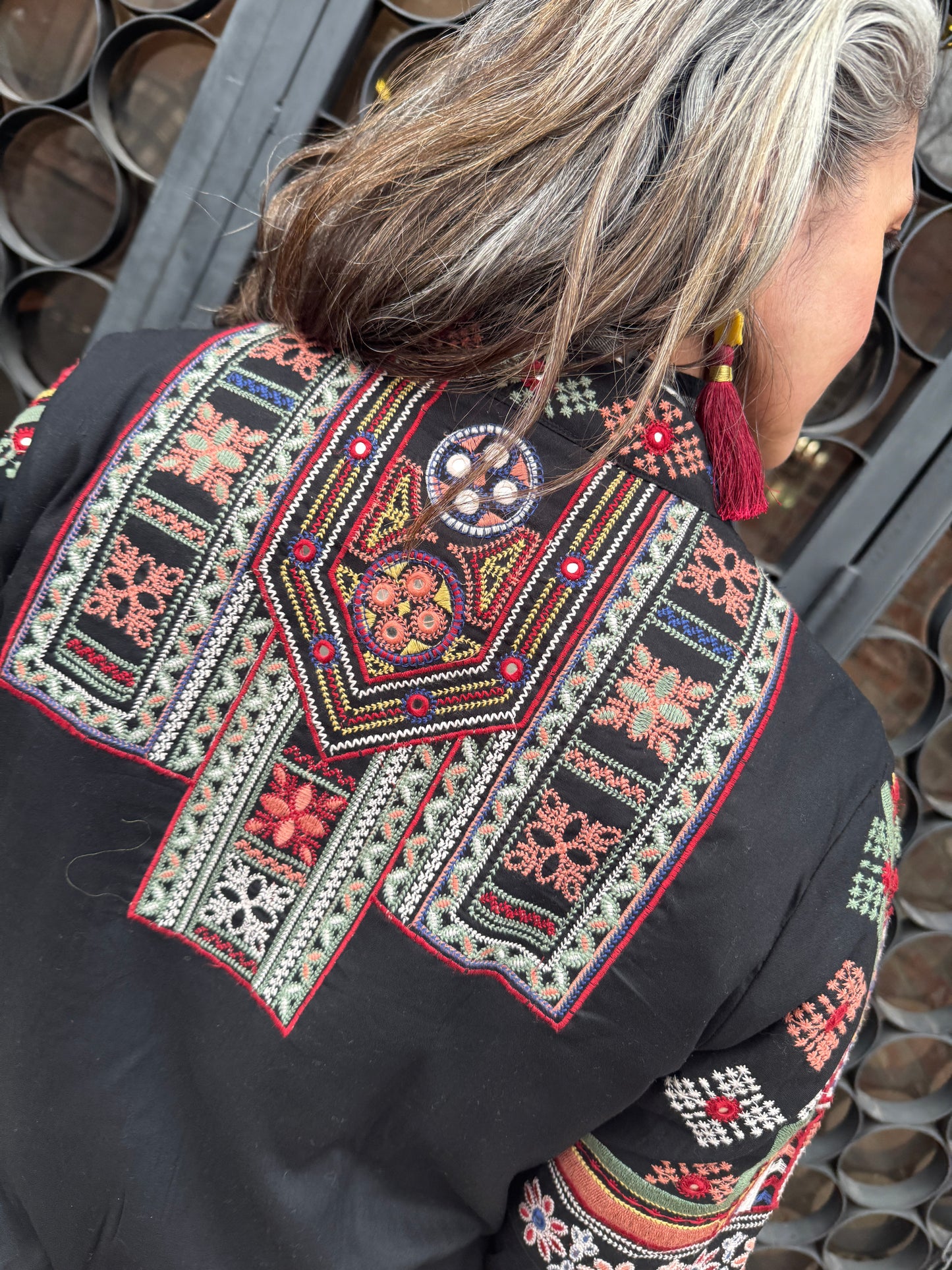 EMBROIDERED PEASANT DRESS