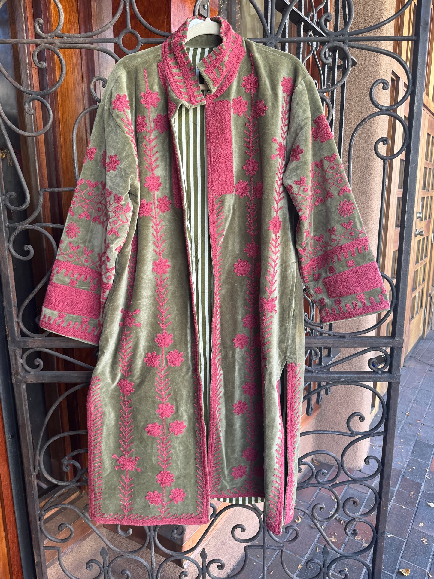 DAISY CHAIN COTTON VELVET COAT