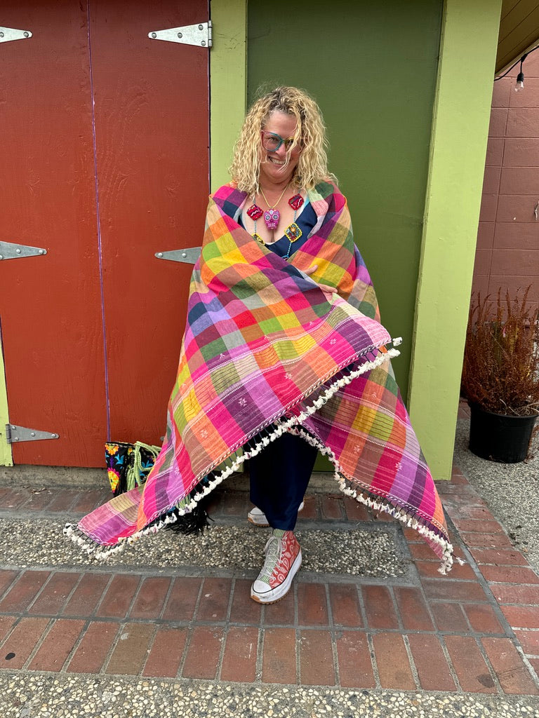 RAINBOW PICNIC SHAWL