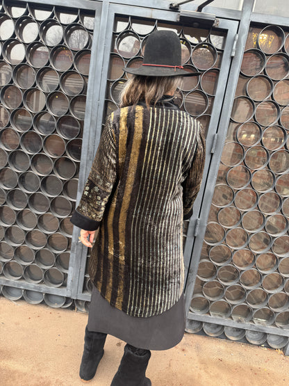 LUXE VELVET SWING COATS MIDNIGHT COLLECTION