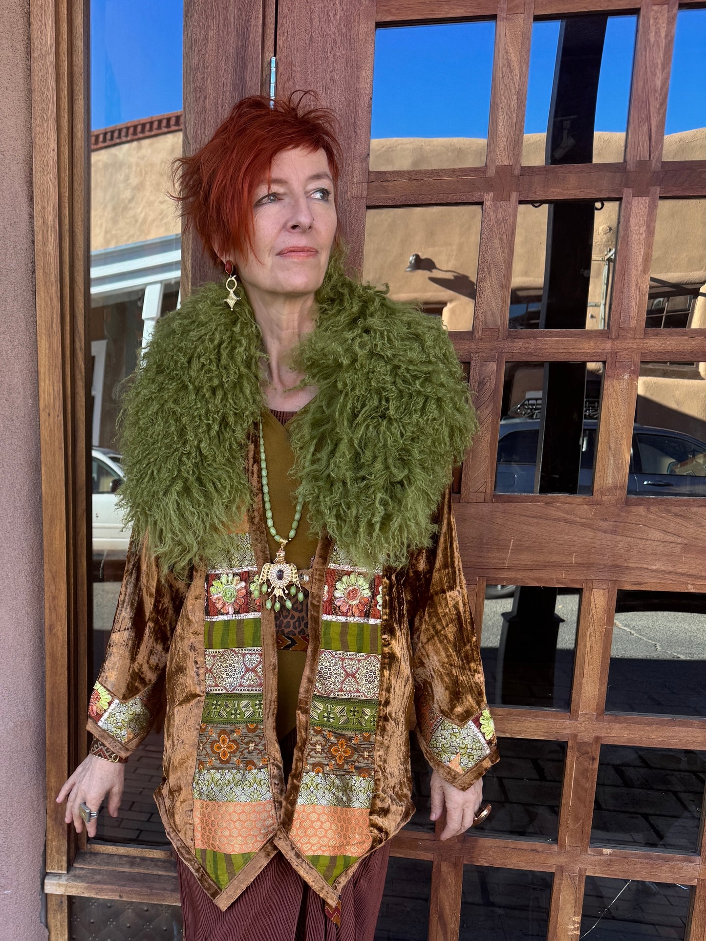 AUTUMN CRUSHED VELVET BLAZER