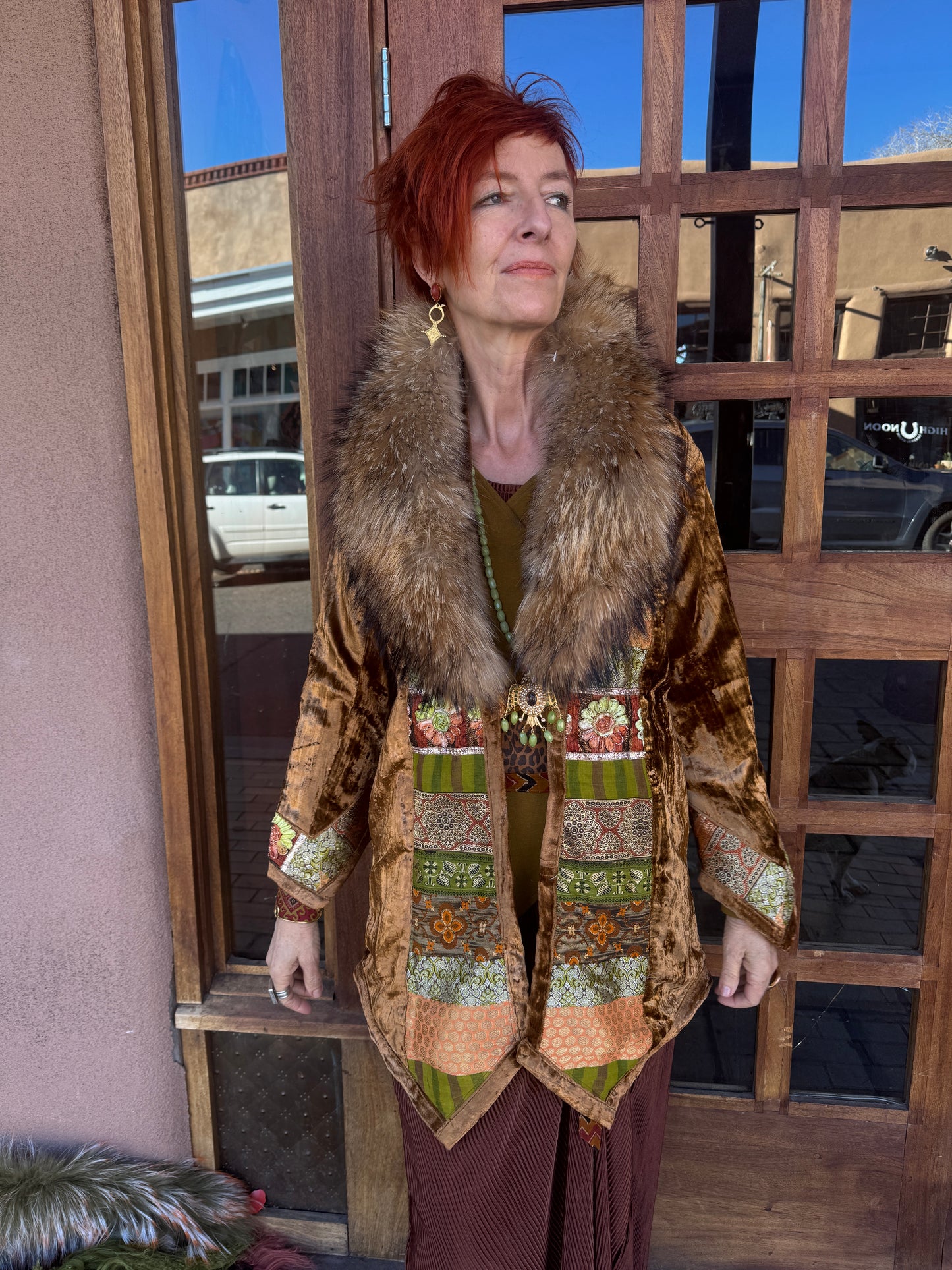 AUTUMN CRUSHED VELVET BLAZER