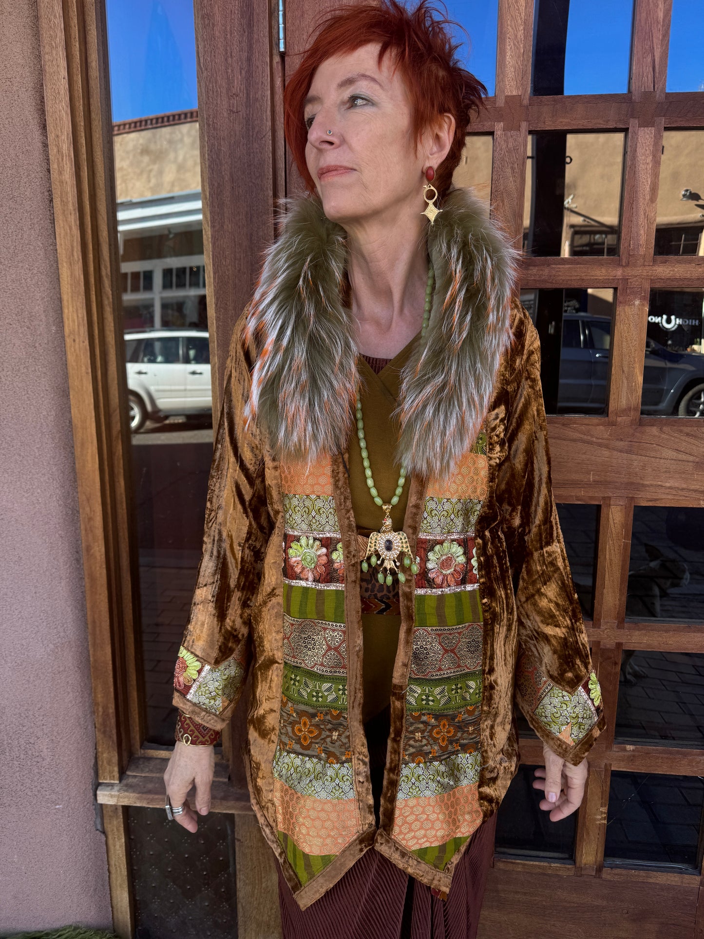 AUTUMN CRUSHED VELVET BLAZER