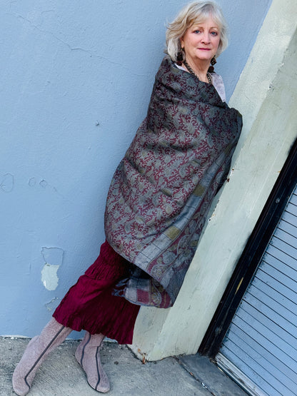 GREY GARDENS SILK SHAWL