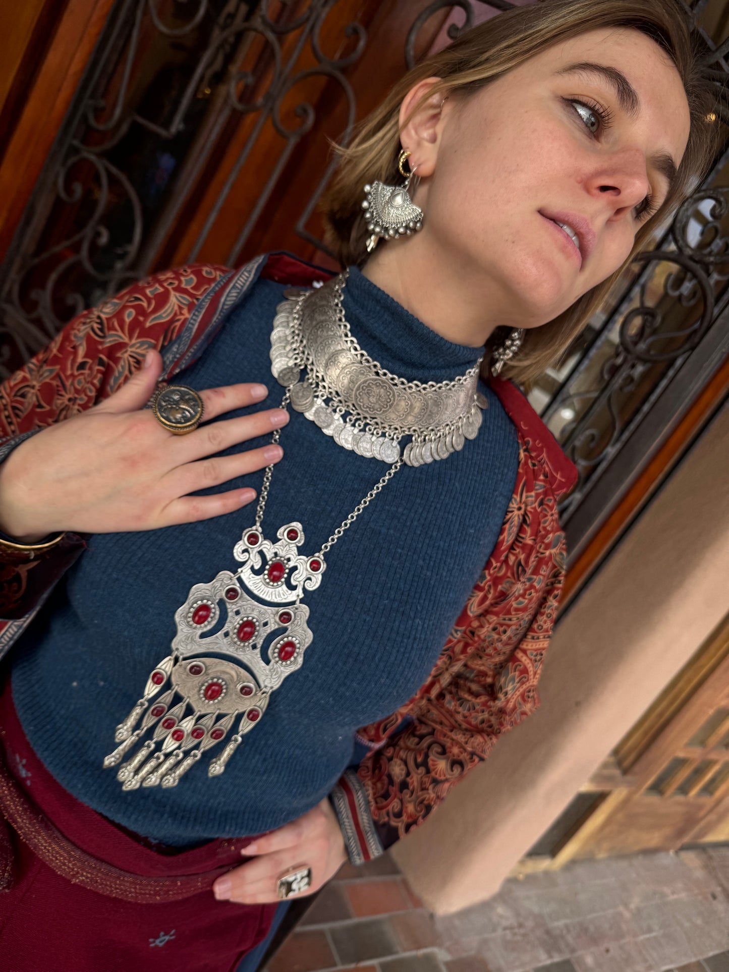 TURKISH DELIGHT SILVER BERRY RESIN NECKLACE