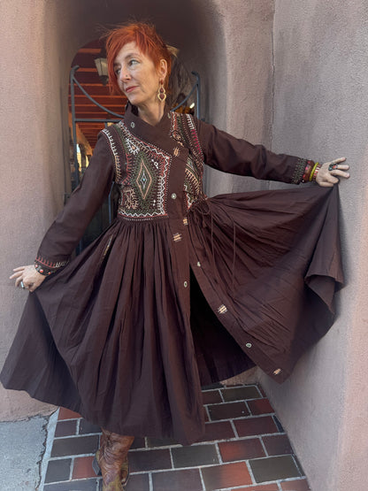 RABARI MAXI COAT DRESS
