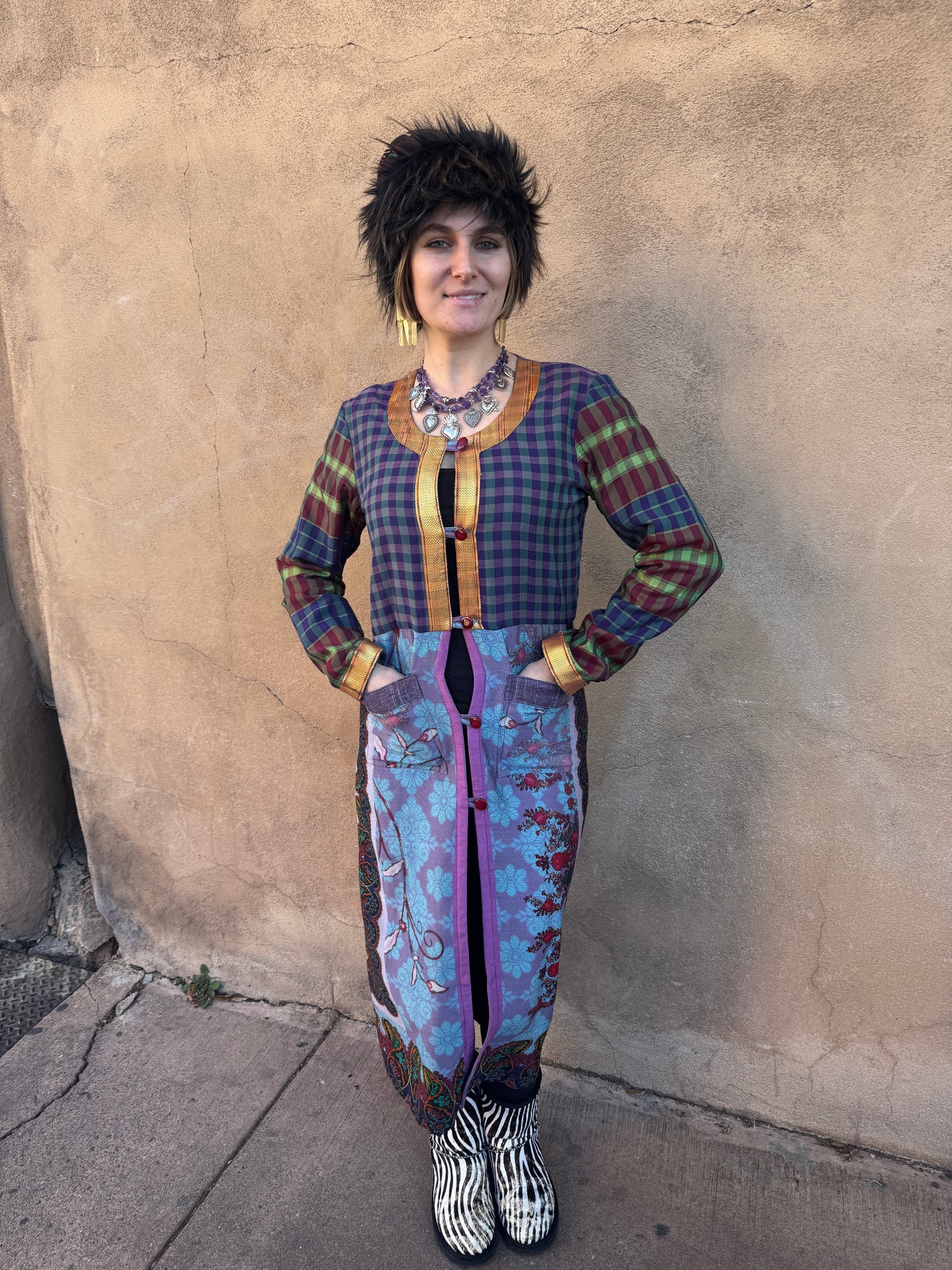 COLLAGE COAT PLUM BERRY