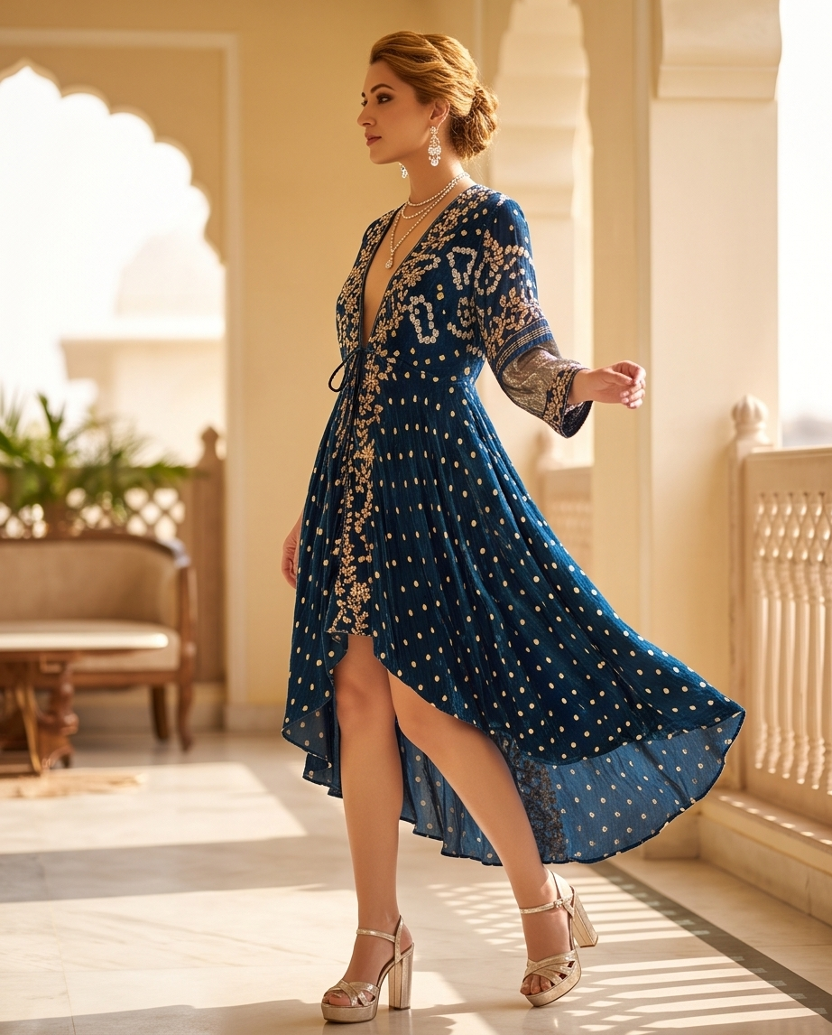 RAJESTIC BLING AZEEZA COAT DRESS