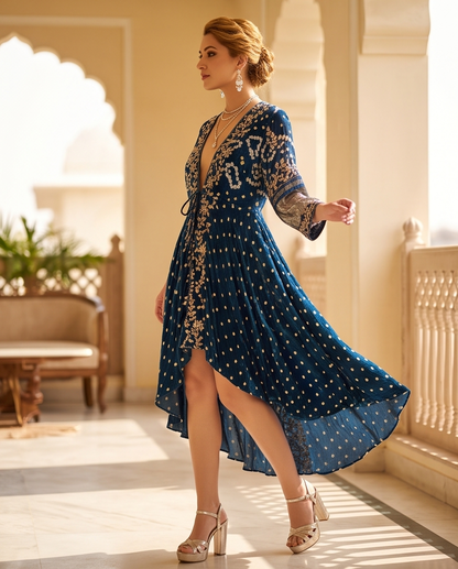 RAJESTIC BLING AZEEZA COAT DRESS