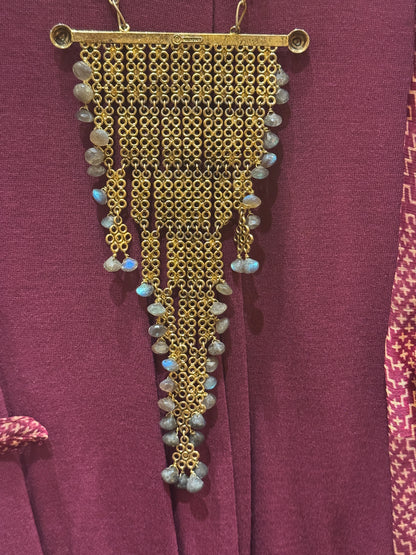 LABRADORITE CASCADING LADDER NECKLACE