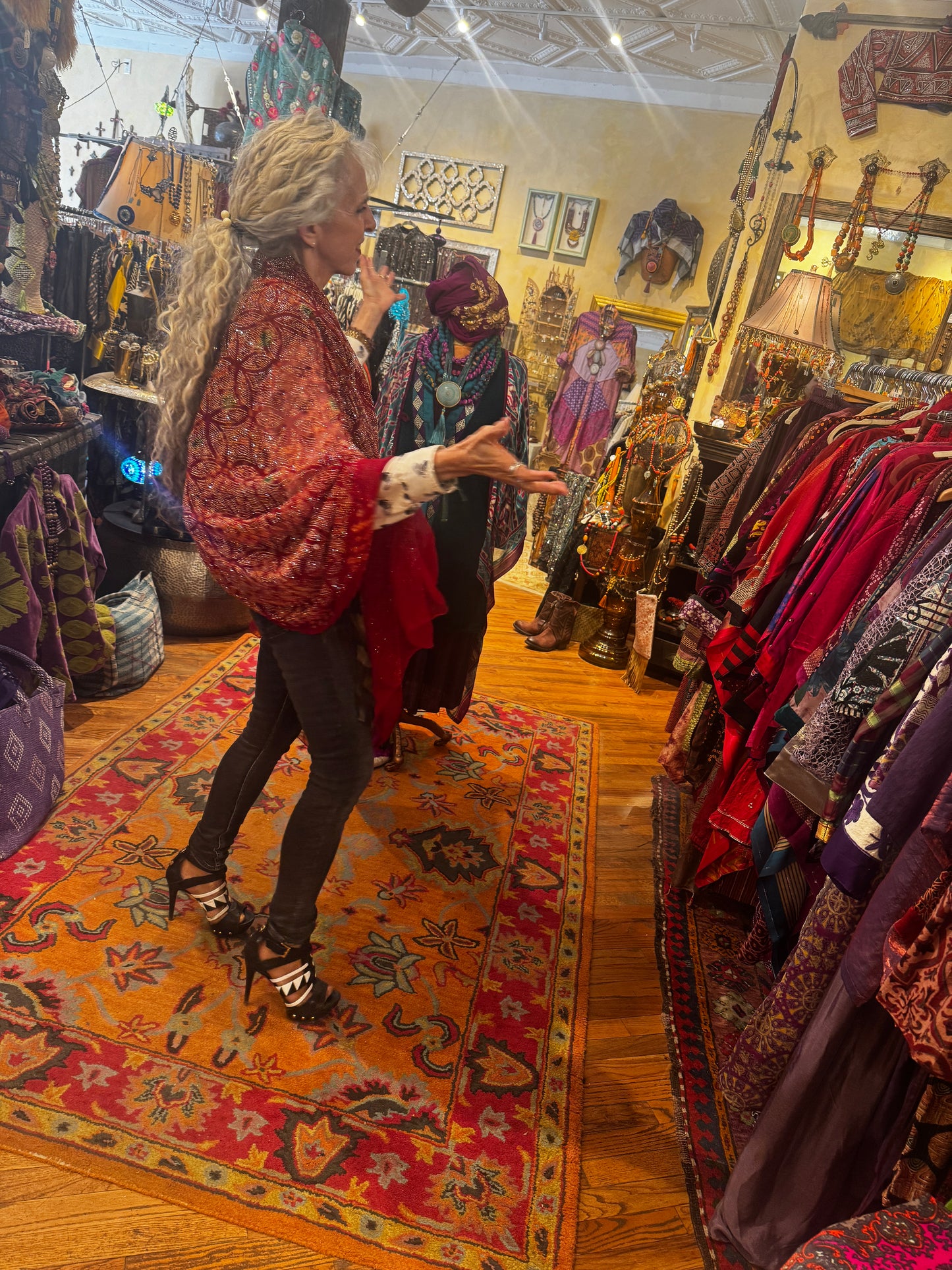 SHEHERAZADE SILK BLING SHAWL