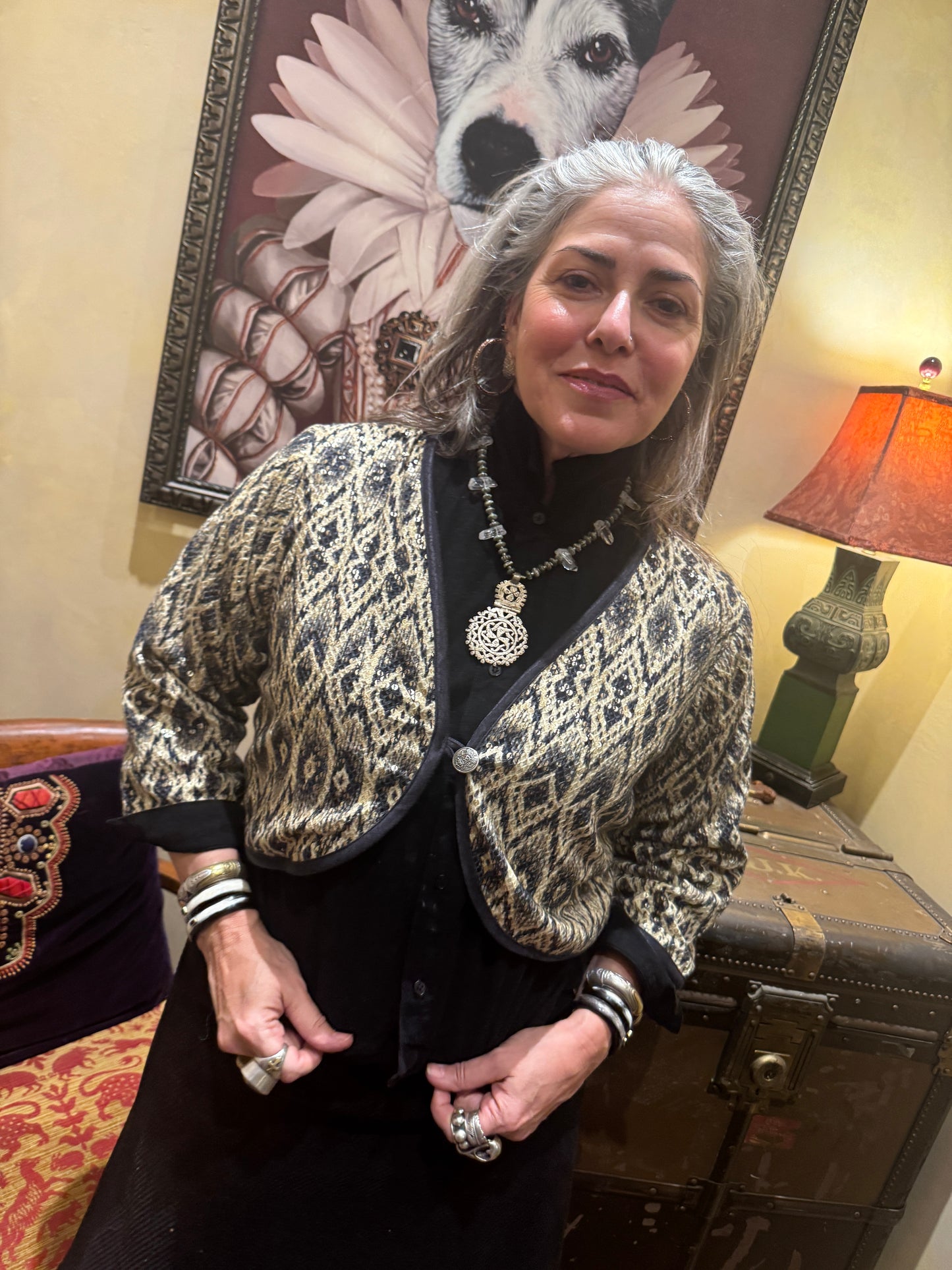 SNAKESKIN SEQUIN BOLERO