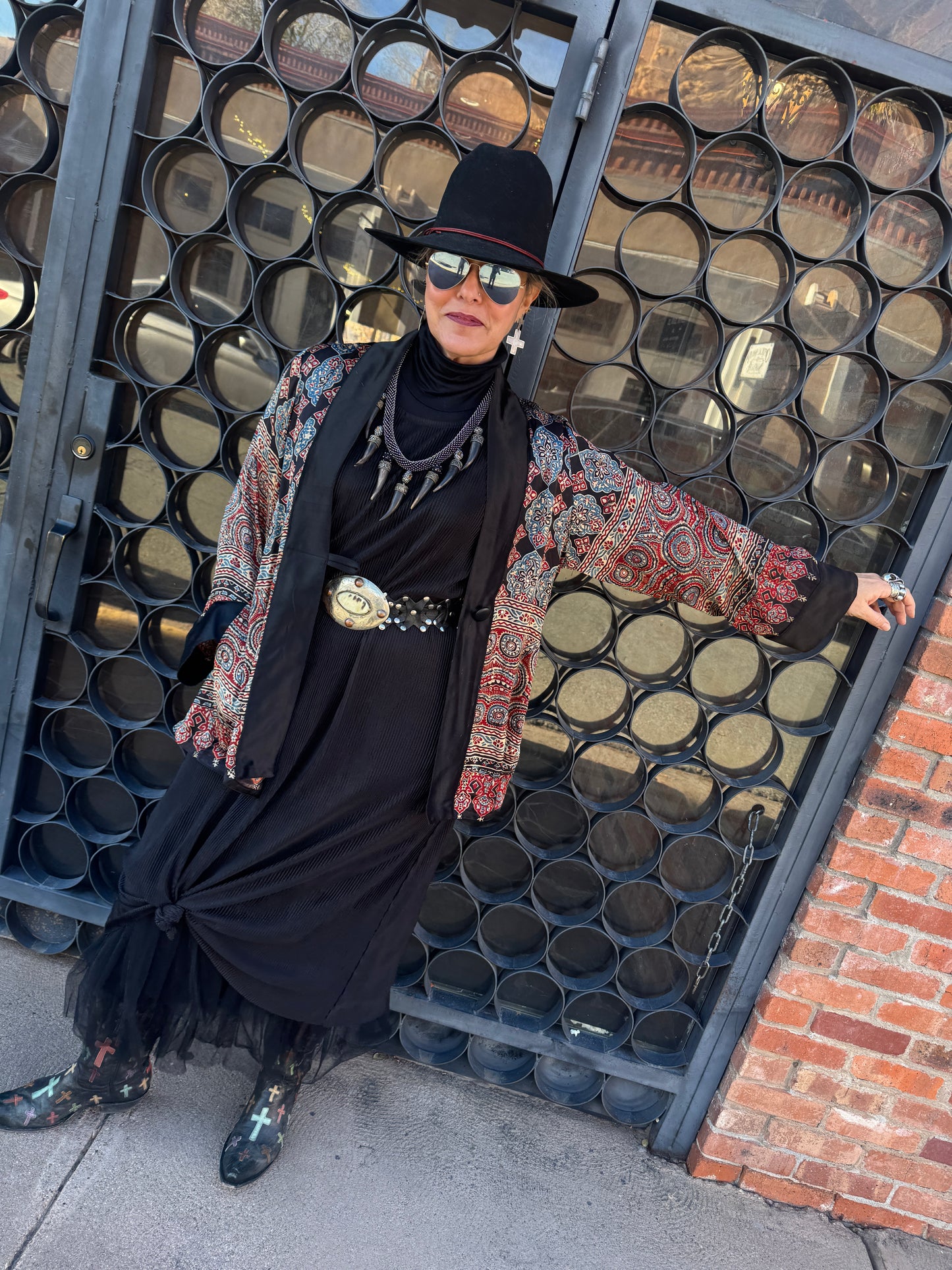 AJRAKH MIRRORED SWING JACKET