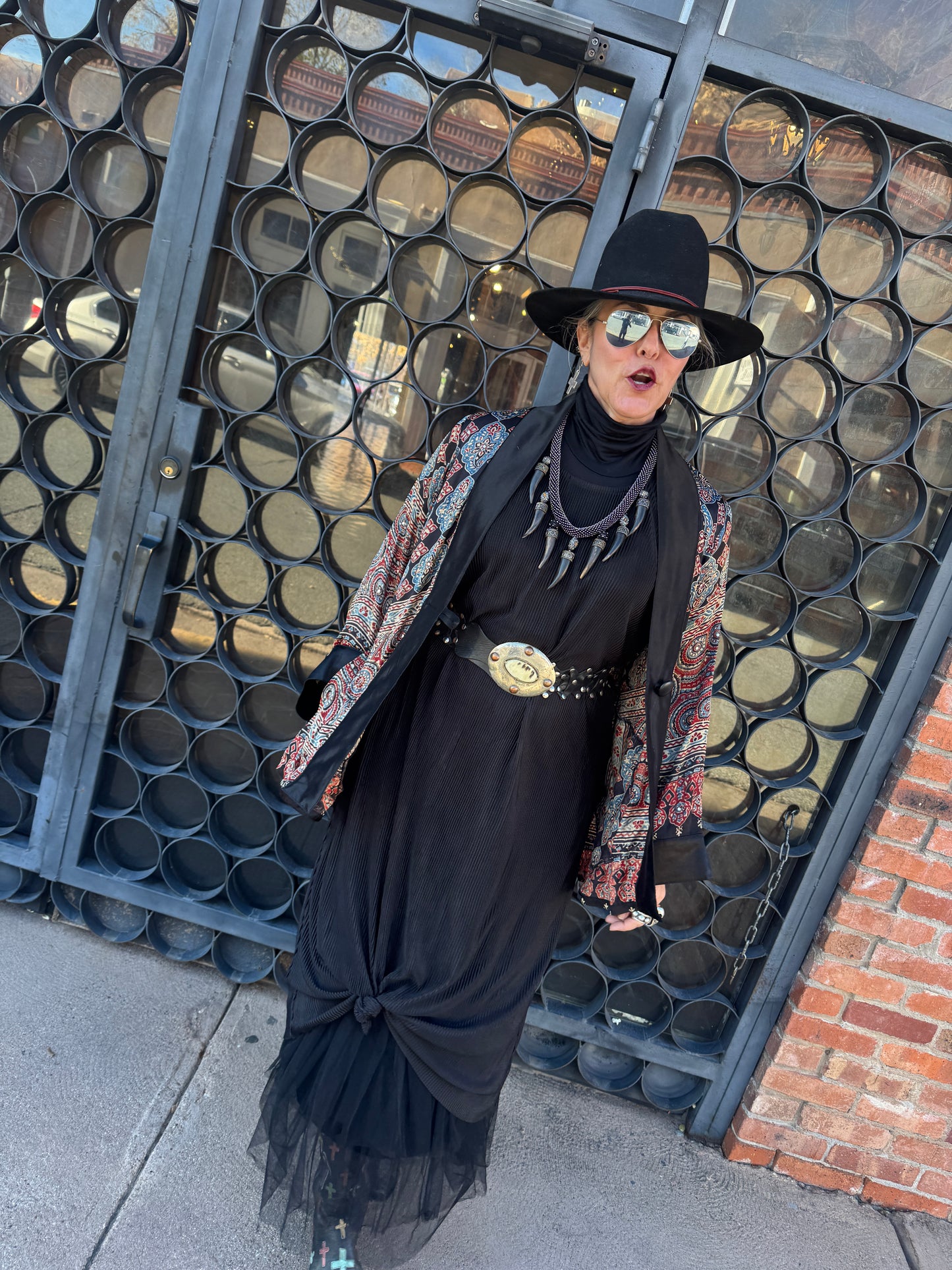 AJRAKH MIRRORED SWING JACKET