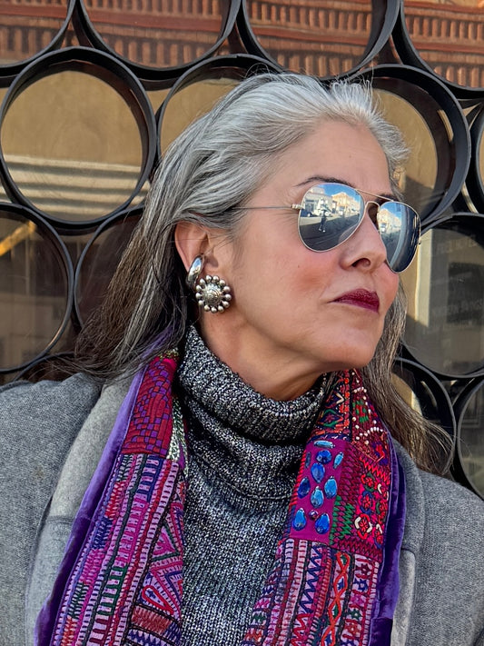 WAGON WHEEL POST EARRINGS