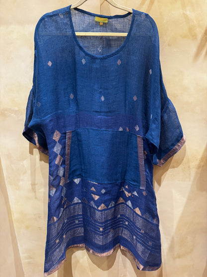 LINEN LINA DRESS HAND LOOMED