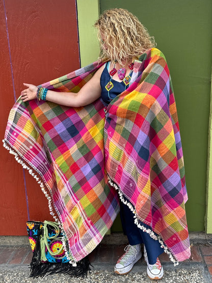 RAINBOW PICNIC SHAWL