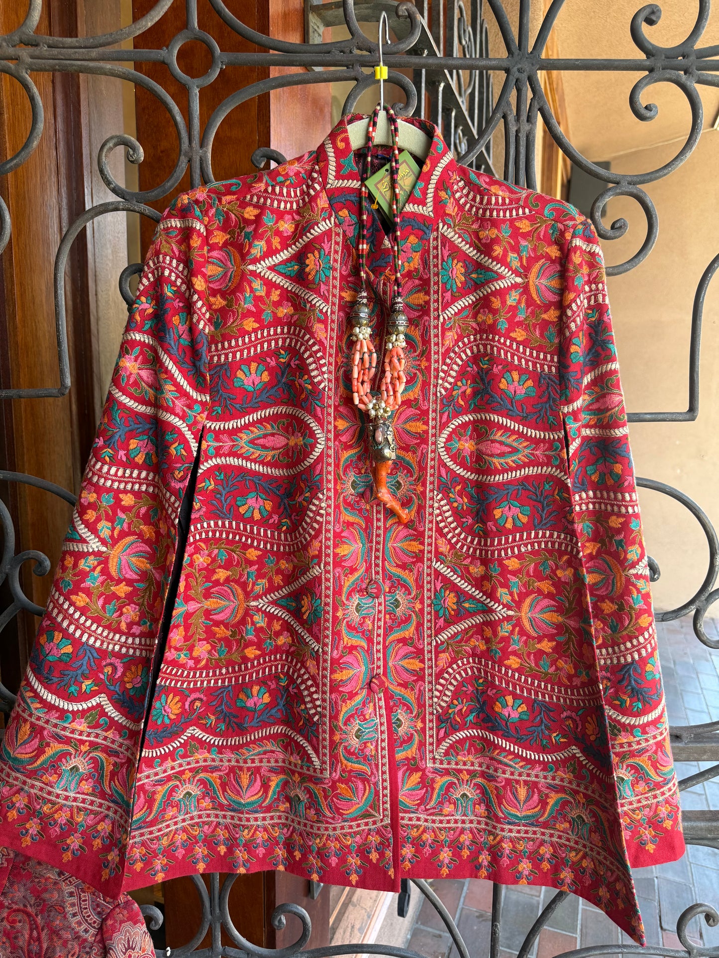 KASHMIR EMBROIDERED CAPE