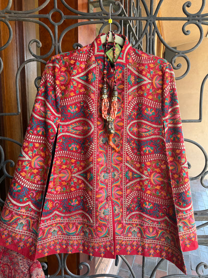 KASHMIR EMBROIDERED CAPE