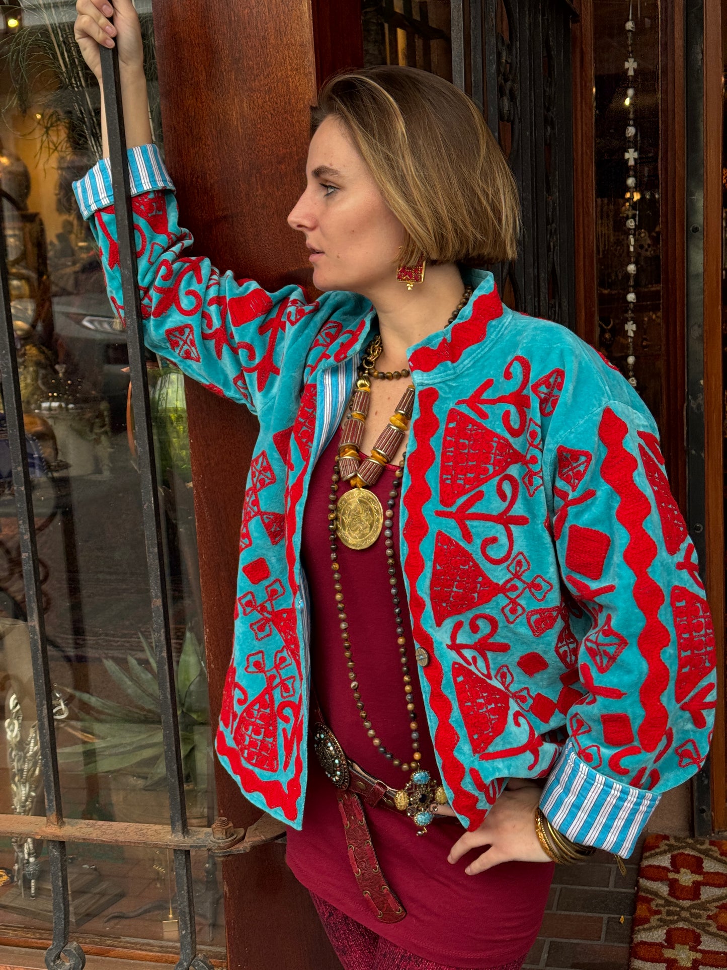 TUAREG JACKET EMBROIDERED VELVET
