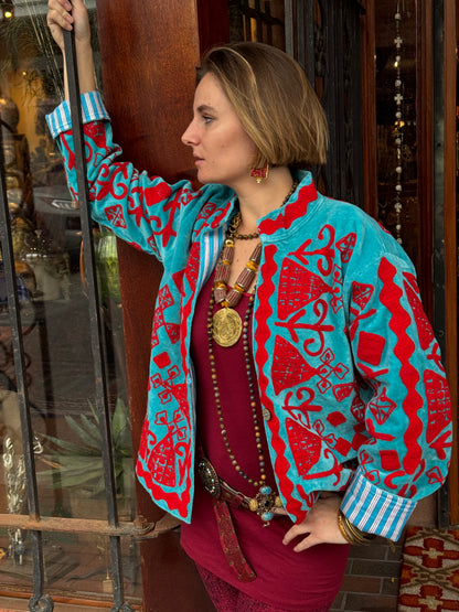 TUAREG JACKET EMBROIDERED VELVET