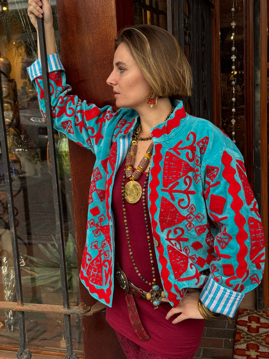 TUAREG JACKET EMBROIDERED VELVET